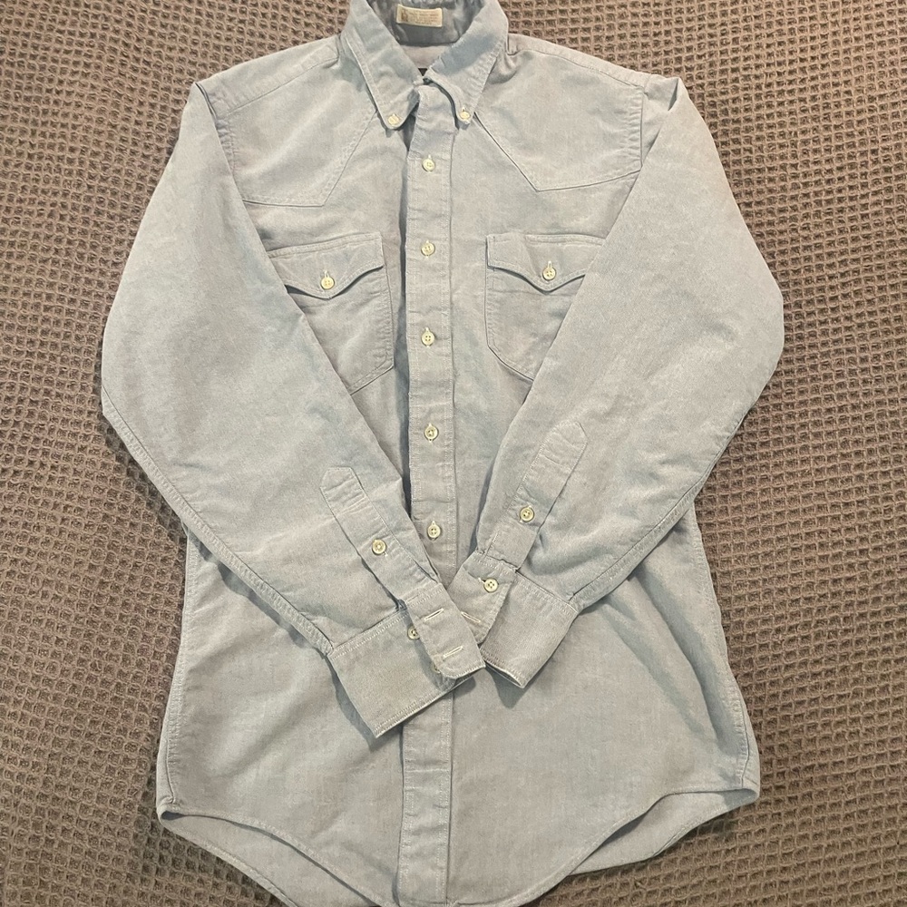 Vintage Luskey’s Chambray Long Sleeve Shirt 15 32